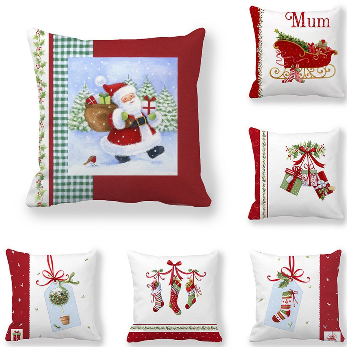 Christmas Garland Pillowcase