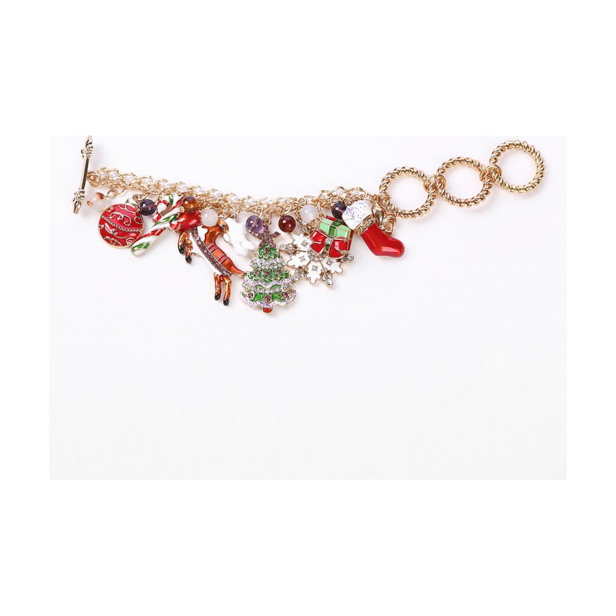 Christmas Tree Enamel Bracelet