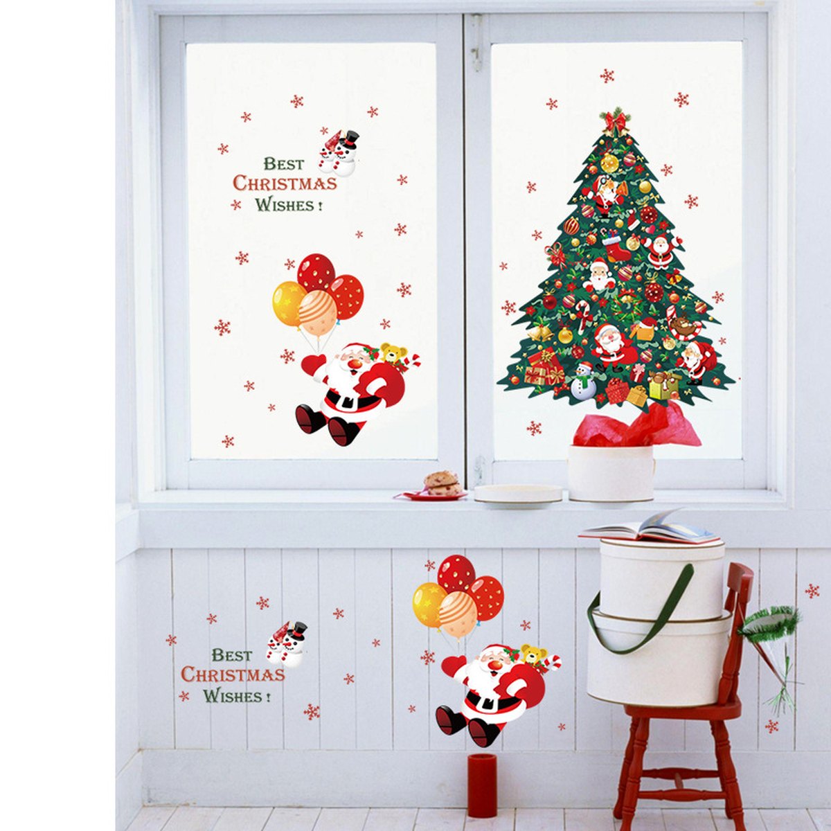 Christmas Window Wall Sticker 60 × 90 cm