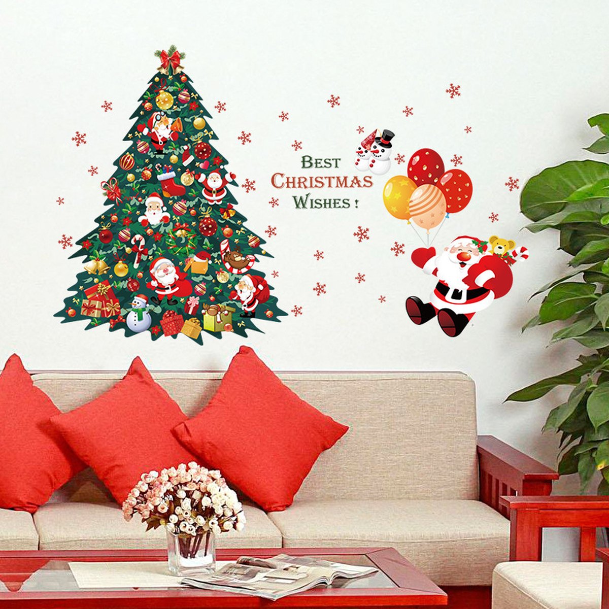Christmas Window Wall Sticker 60 × 90 cm