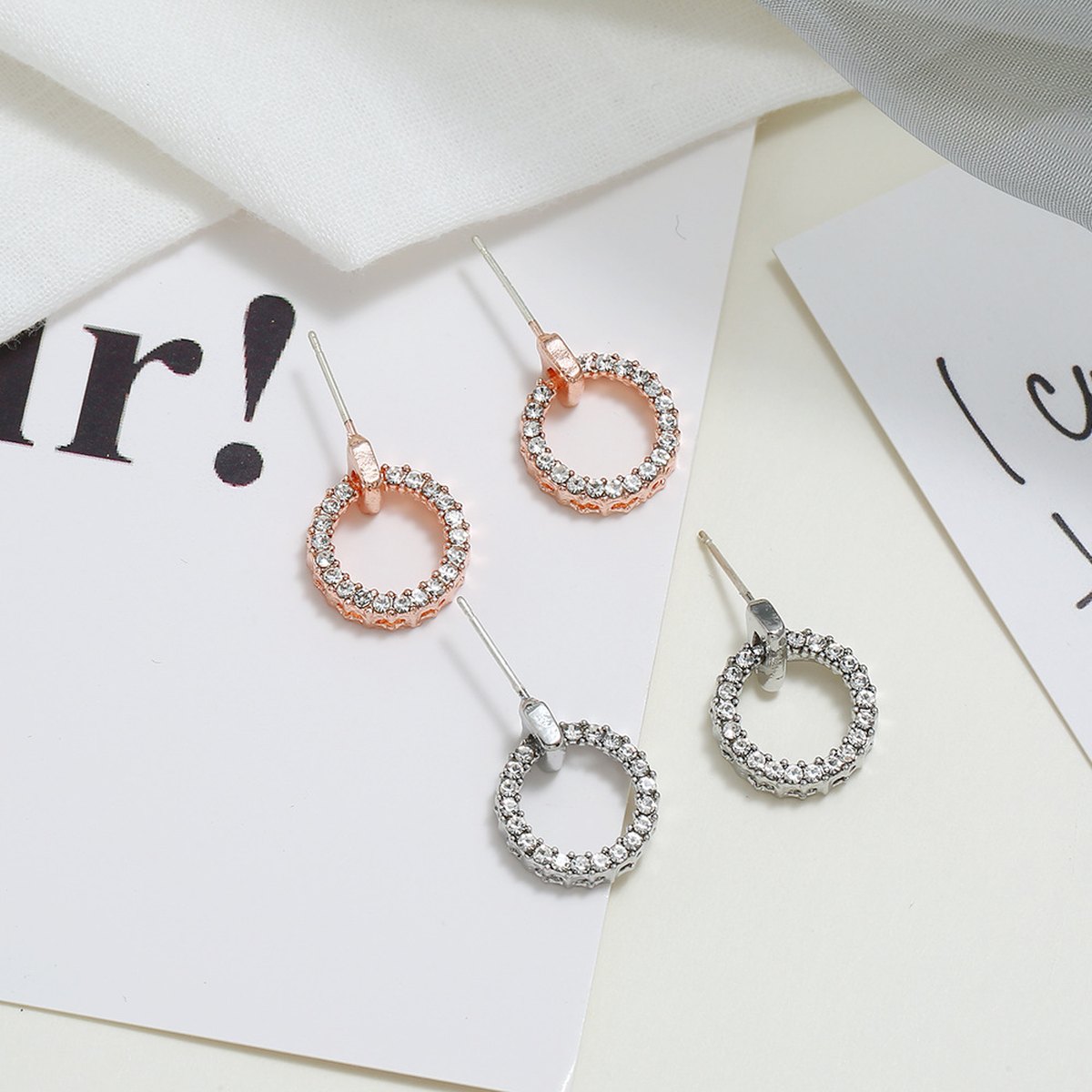 Circle Stud Earrings