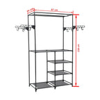 Clothes Rack Steel Non-woven Fabric 87x44x158 Cm