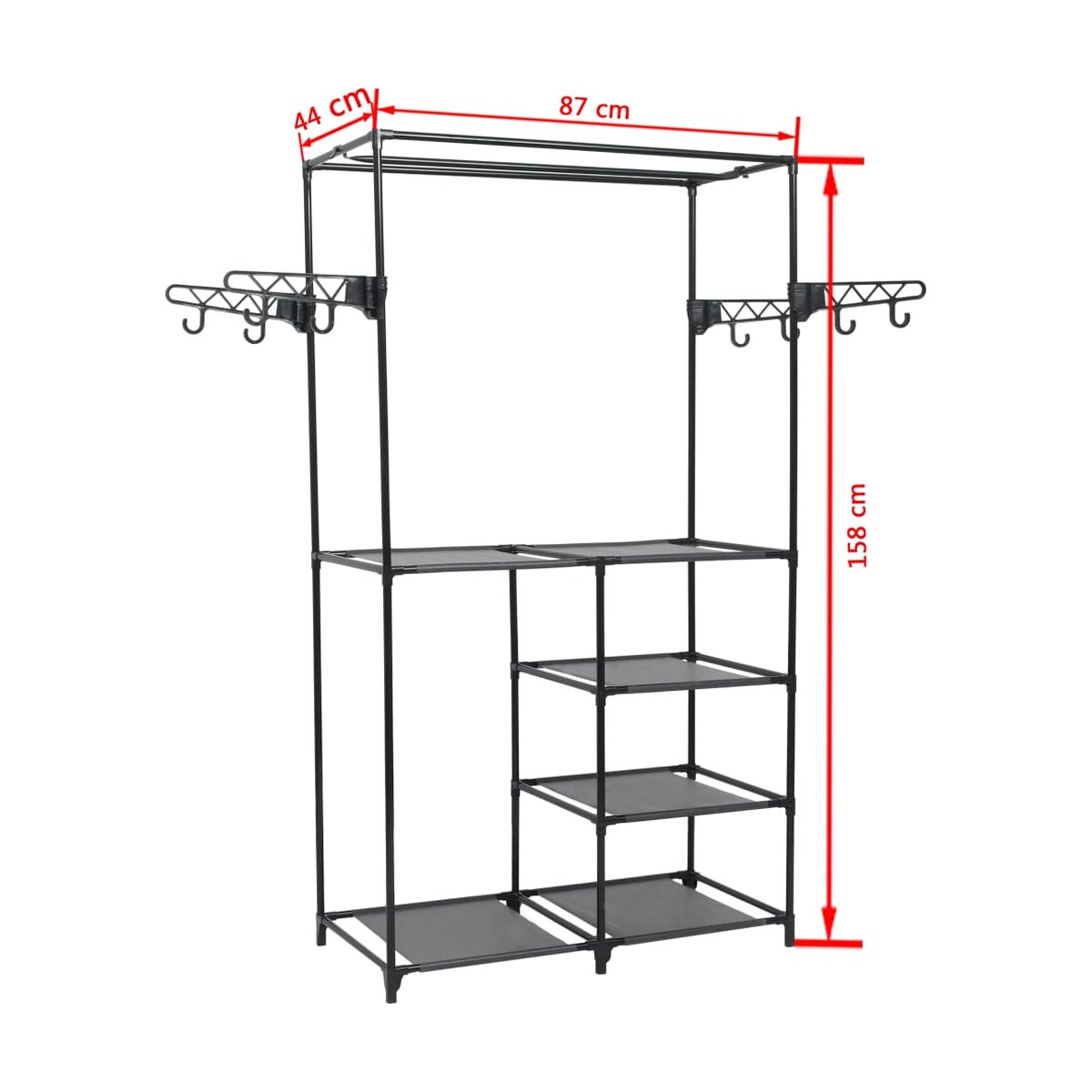 Clothes Rack Steel Non-woven Fabric 87x44x158 Cm