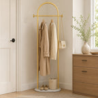 Clothing Rack Golden Metal Freestanding Heavy Duty