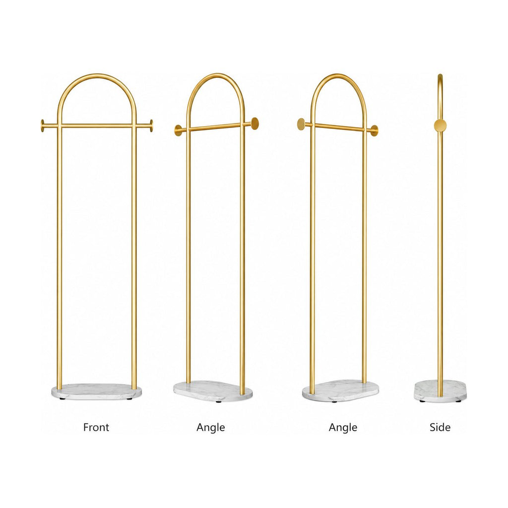Clothing Rack Golden Metal Freestanding Heavy Duty