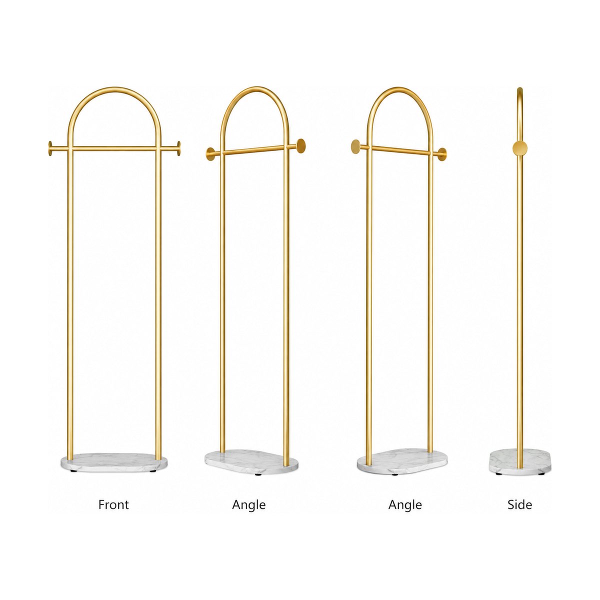 Clothing Rack Golden Metal Freestanding Heavy Duty