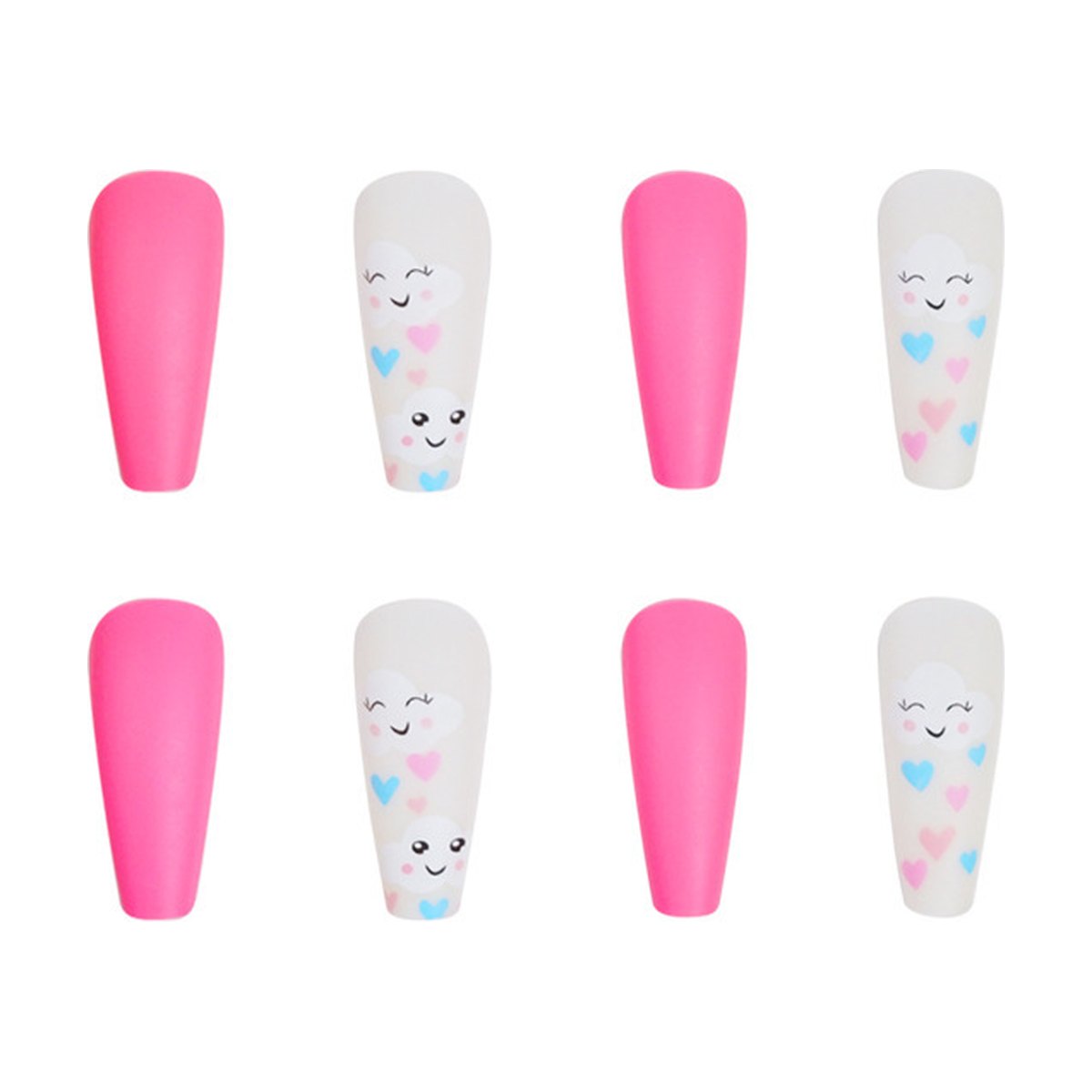 Cloud Smile Nail Stickers
