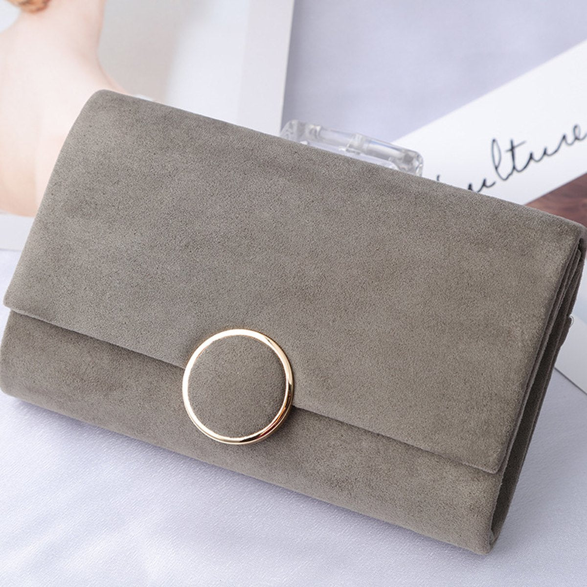 Clutch Bag Red Dress Chain