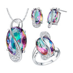 Color Blue Green Jewelry Set