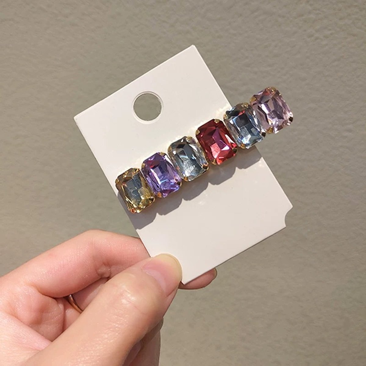 ' Color Crystal Hair Clips