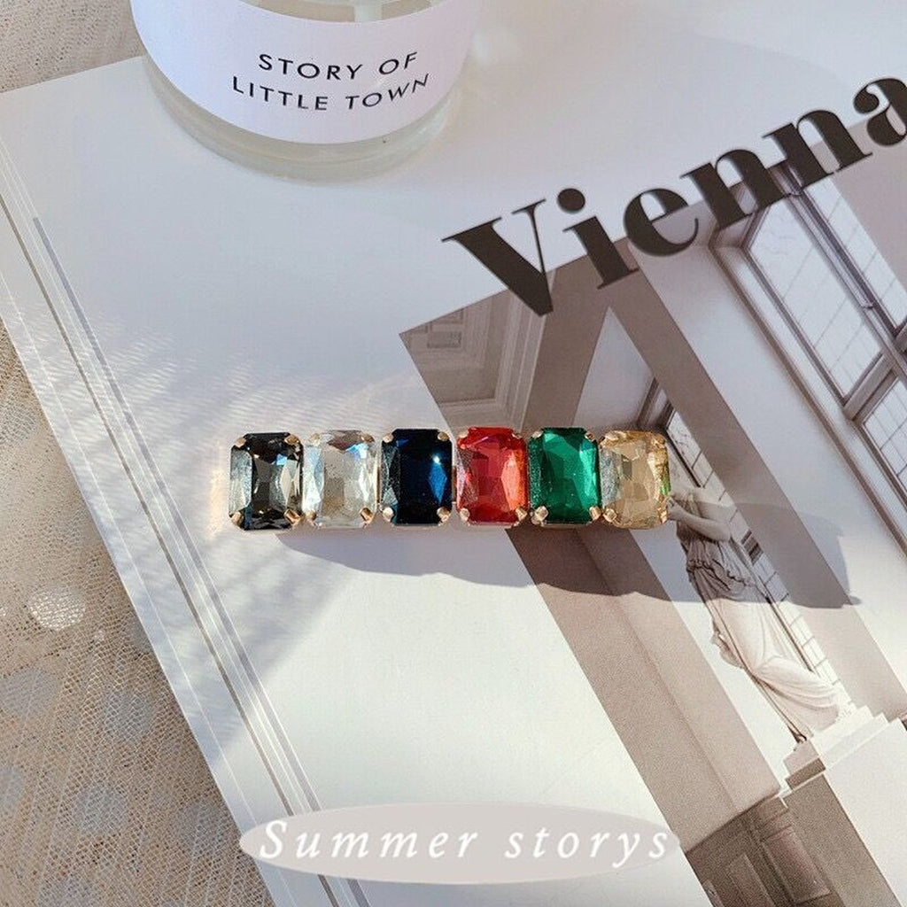 ' Color Crystal Hair Clips