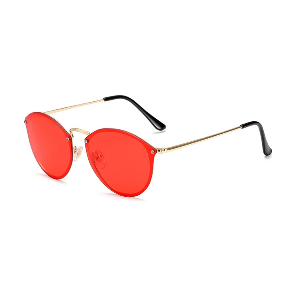 Color Film Sunglasses Reflector Rimless