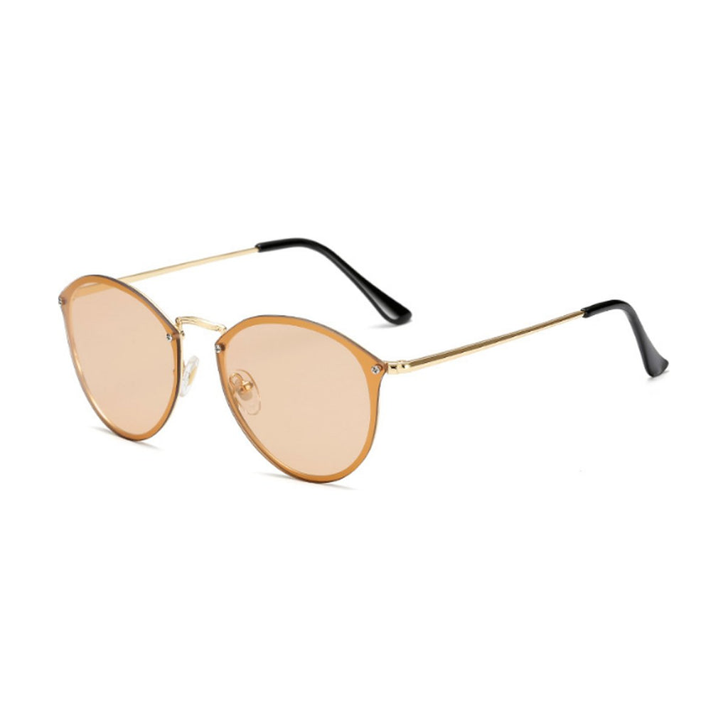 Color Film Sunglasses Reflector Rimless