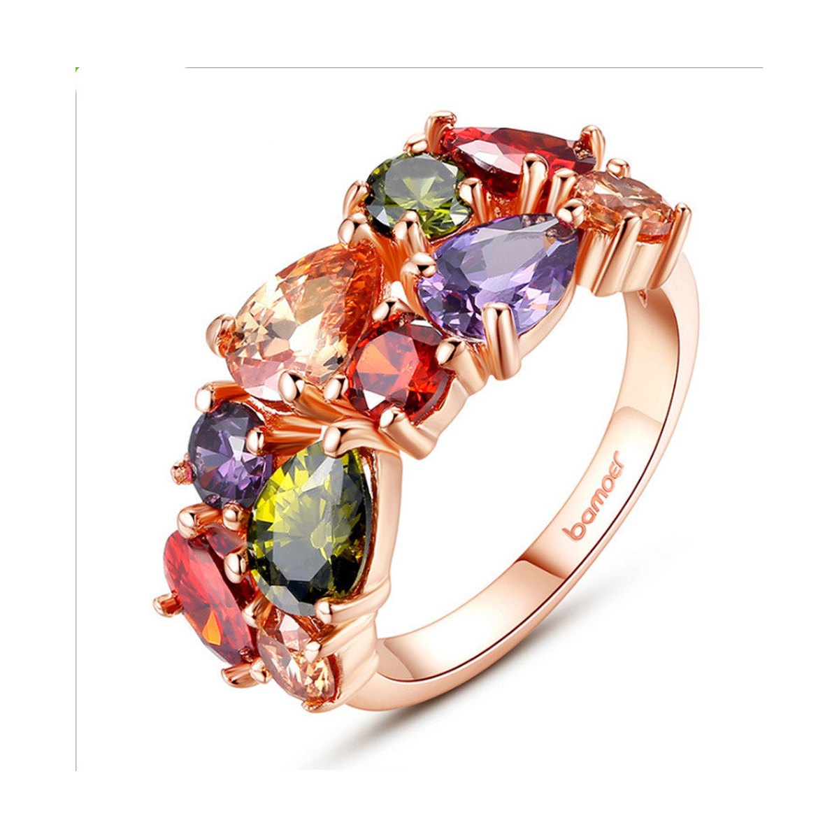 Colored Zircon Rings