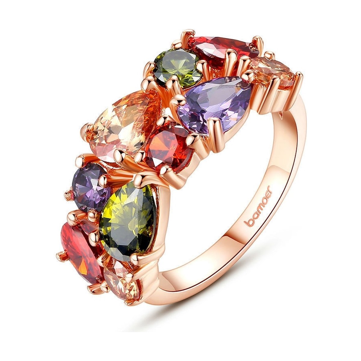 Colored Zircon Rings