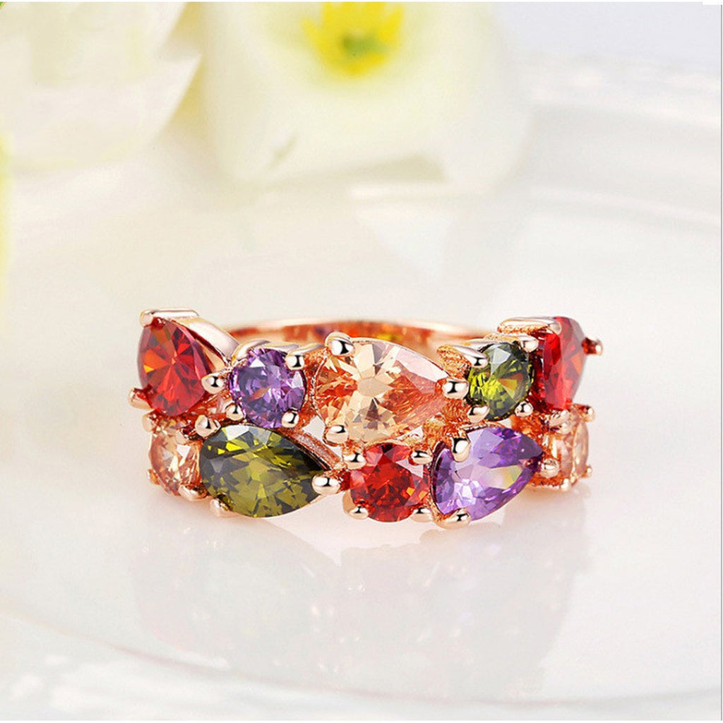 Colored Zircon Rings