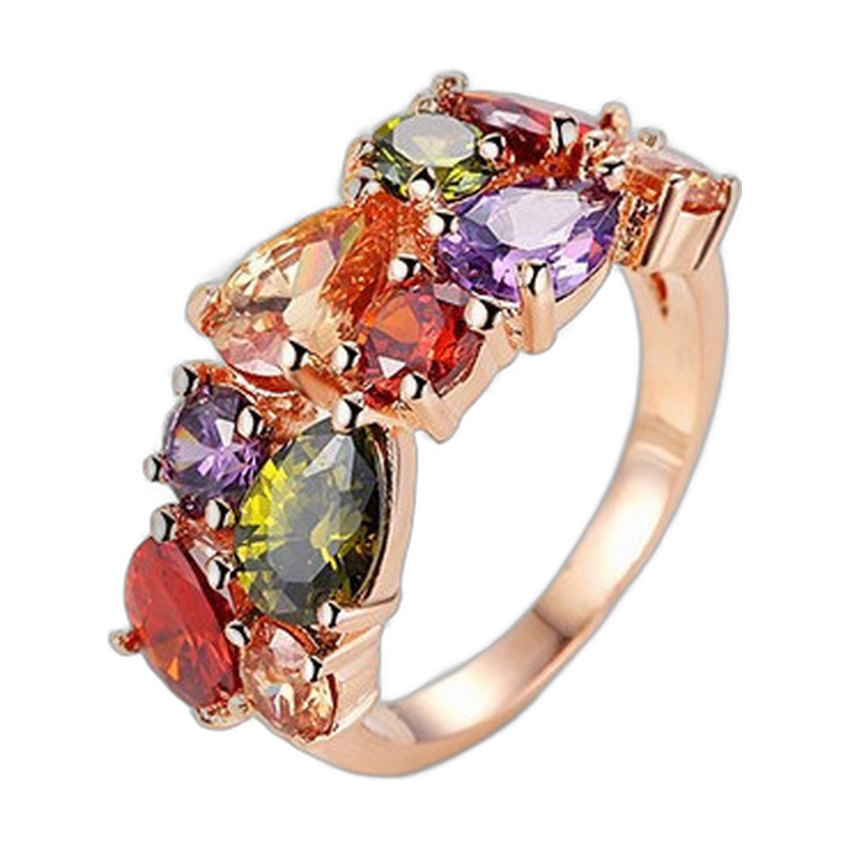 Colored Zircon Rings