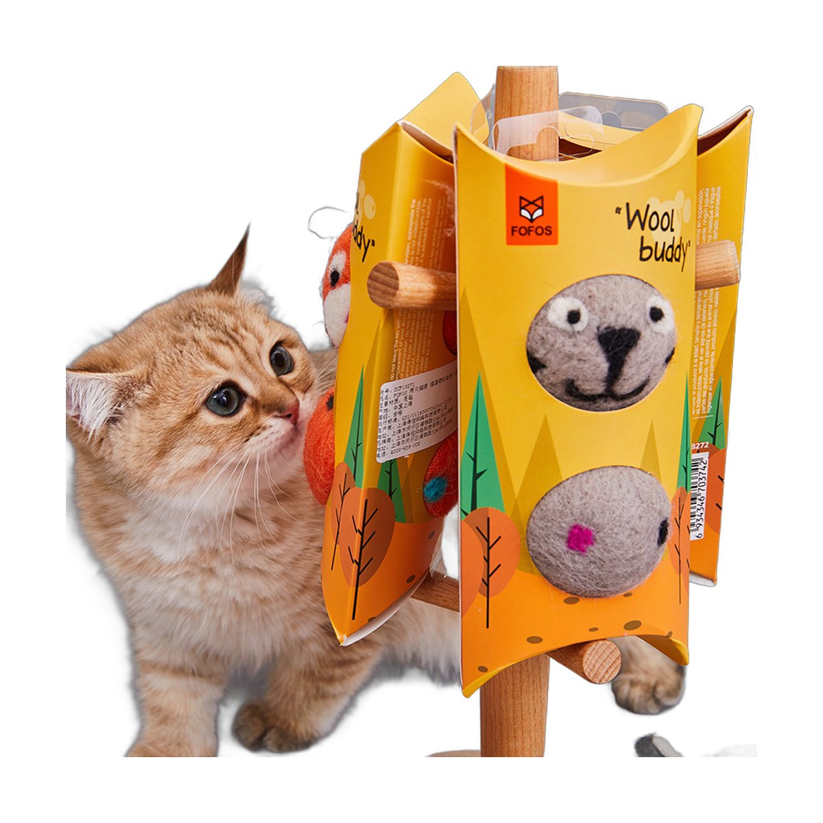 Colorful Felt Stretch Ball Cat Toy Pet