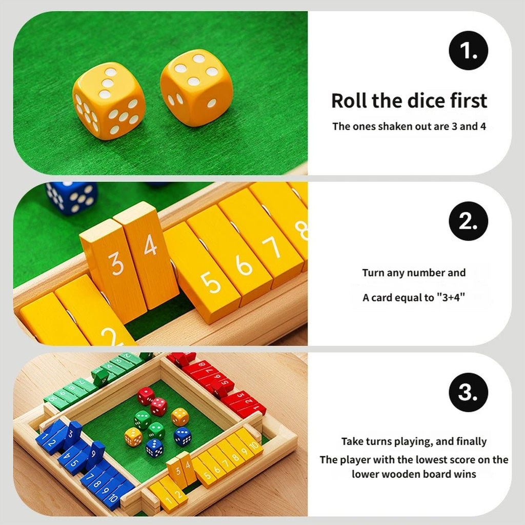 Colorful PU Dice Board Game Reverser Kids