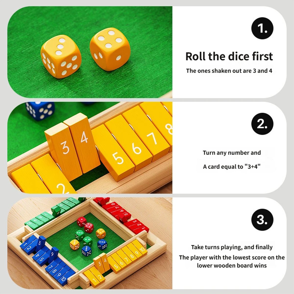 Colorful PU Dice Board Game Reverser Kids
