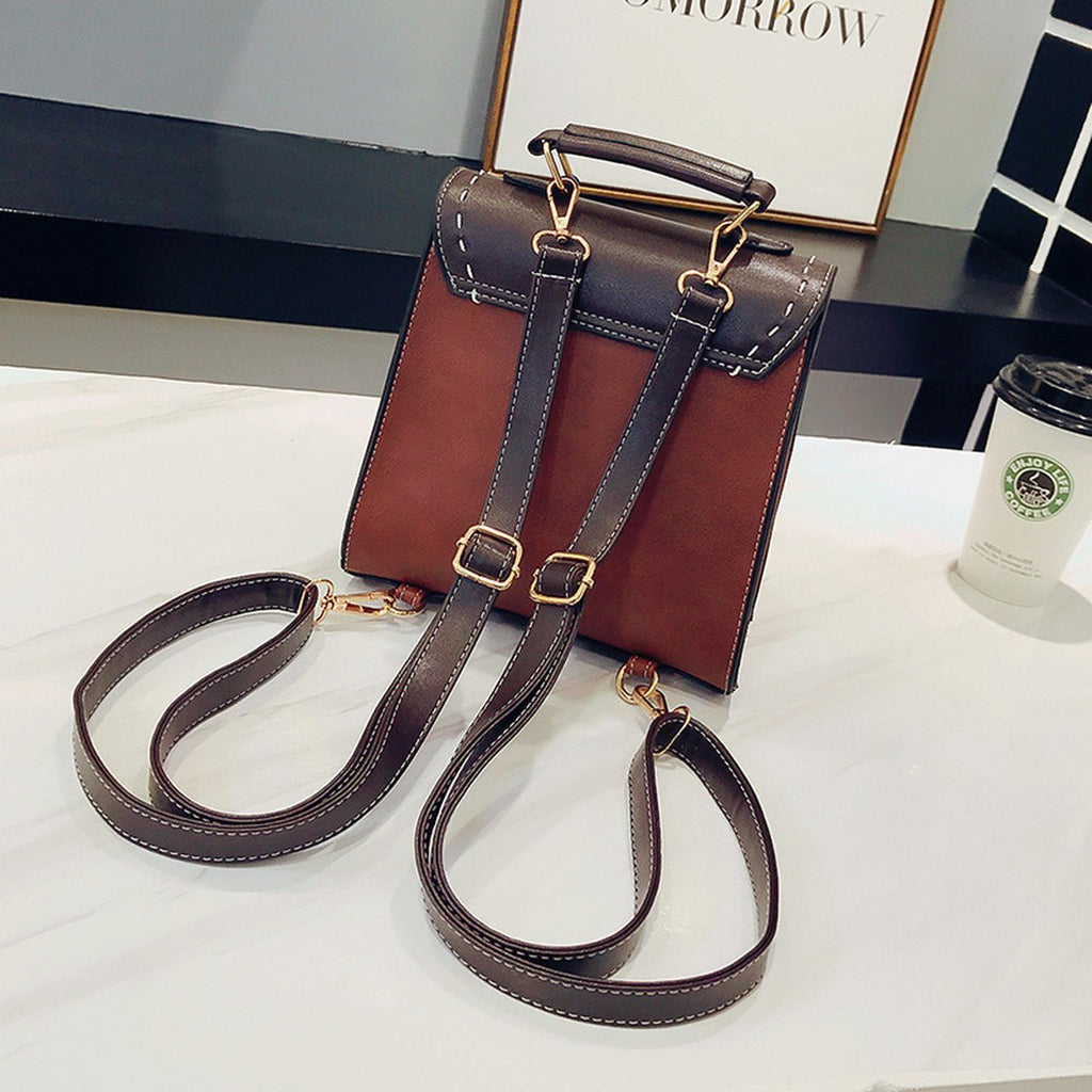 Contrasting Retro Small Backpack