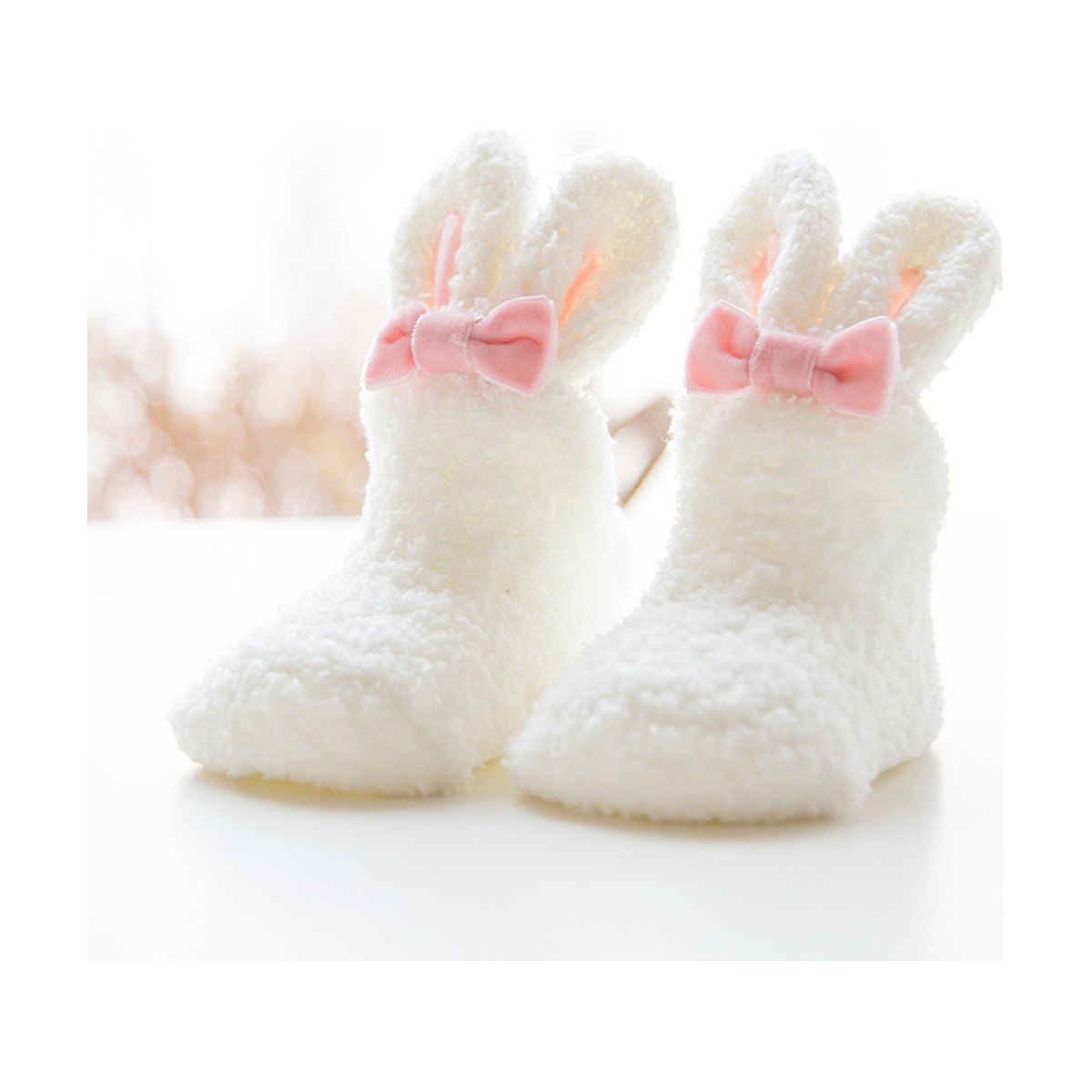 Coral Fleece Baby Socks Newborn Soft Rabbit