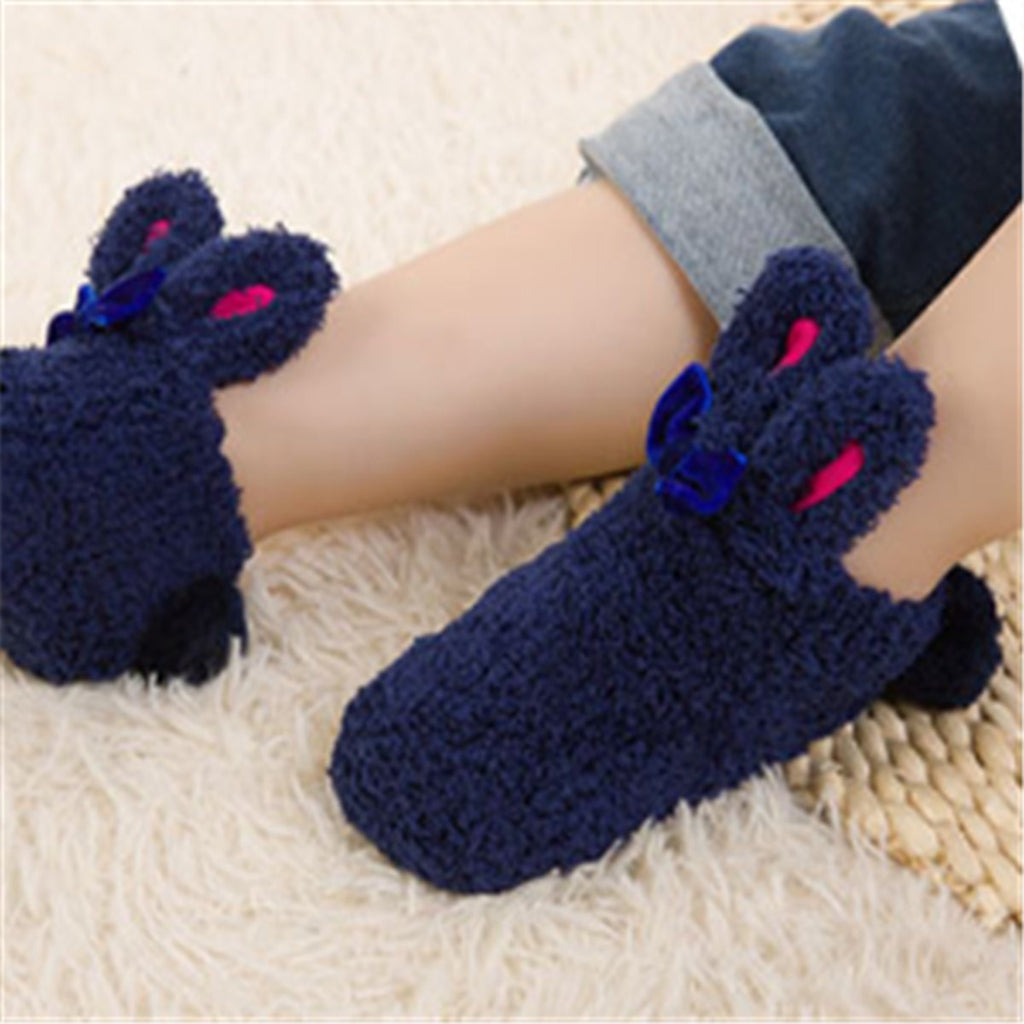 Coral Fleece Baby Socks Newborn Soft Rabbit