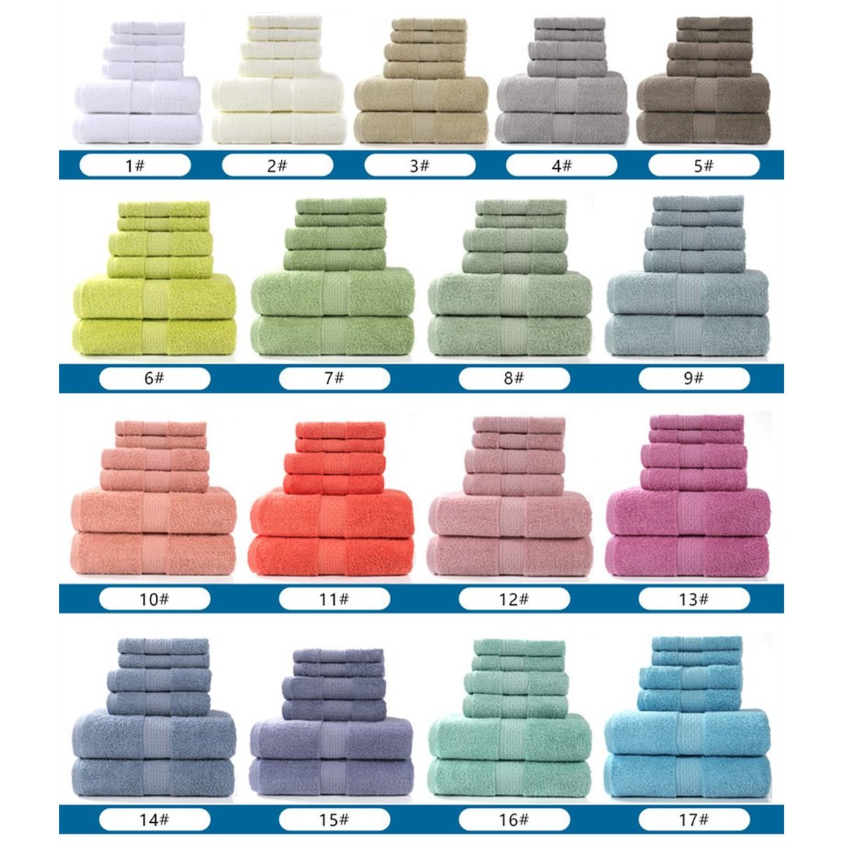 Cotton Absorbent Towel Set 3 Pieces 6