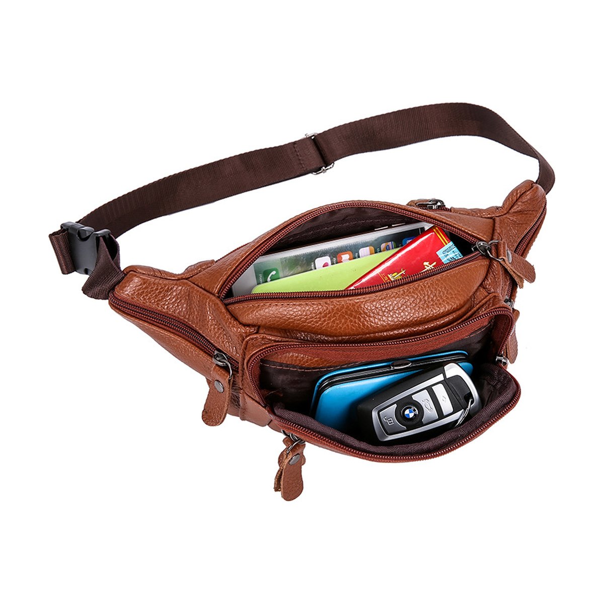 Cowhide Belt Bag Leather Shoulder Chest
