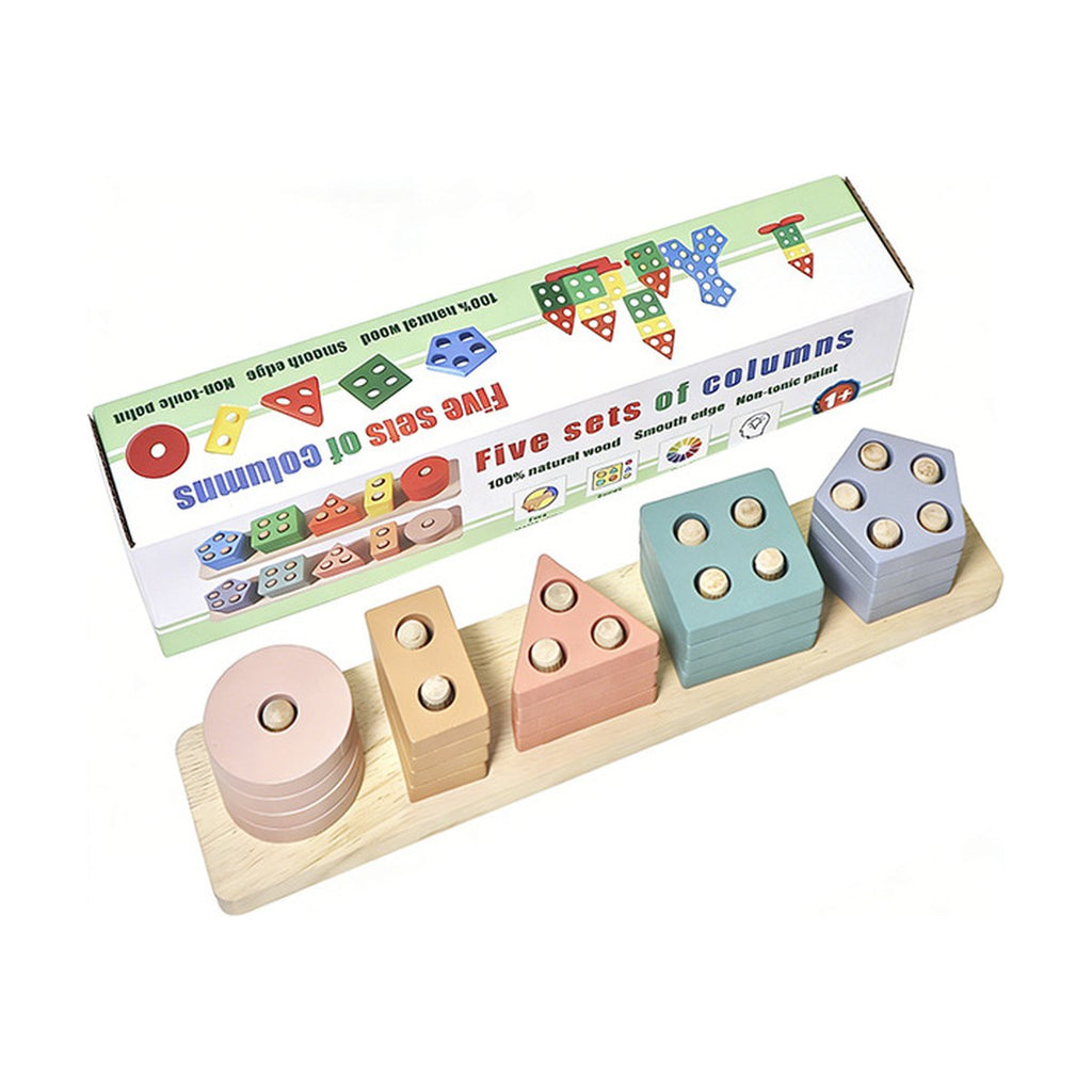 Cpc Wooden Geometric Shape Stacking Toy