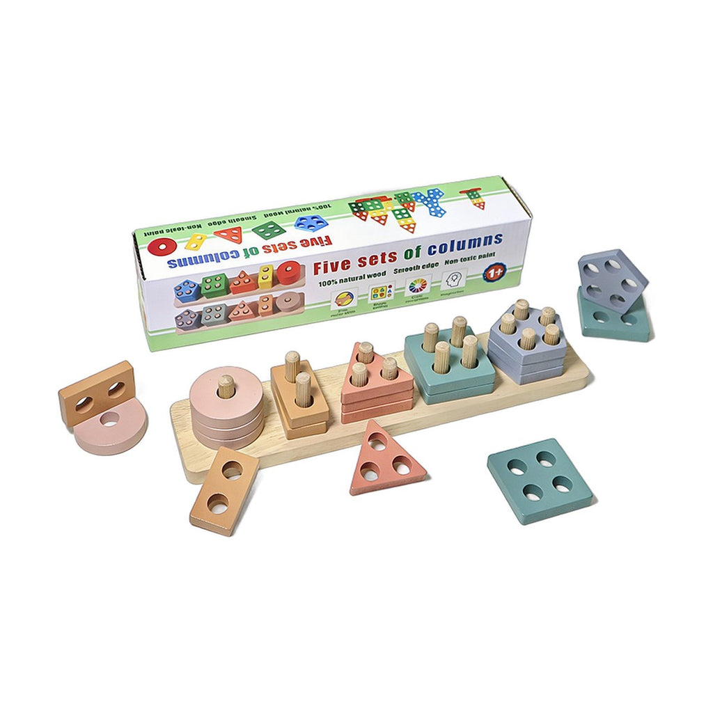 Cpc Wooden Geometric Shape Stacking Toy