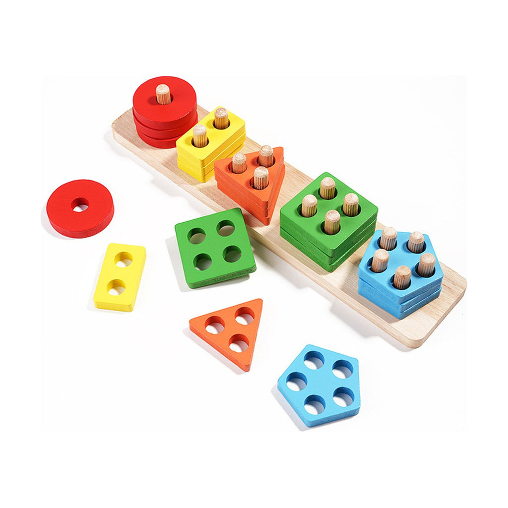 Cpc Wooden Geometric Shape Stacking Toy
