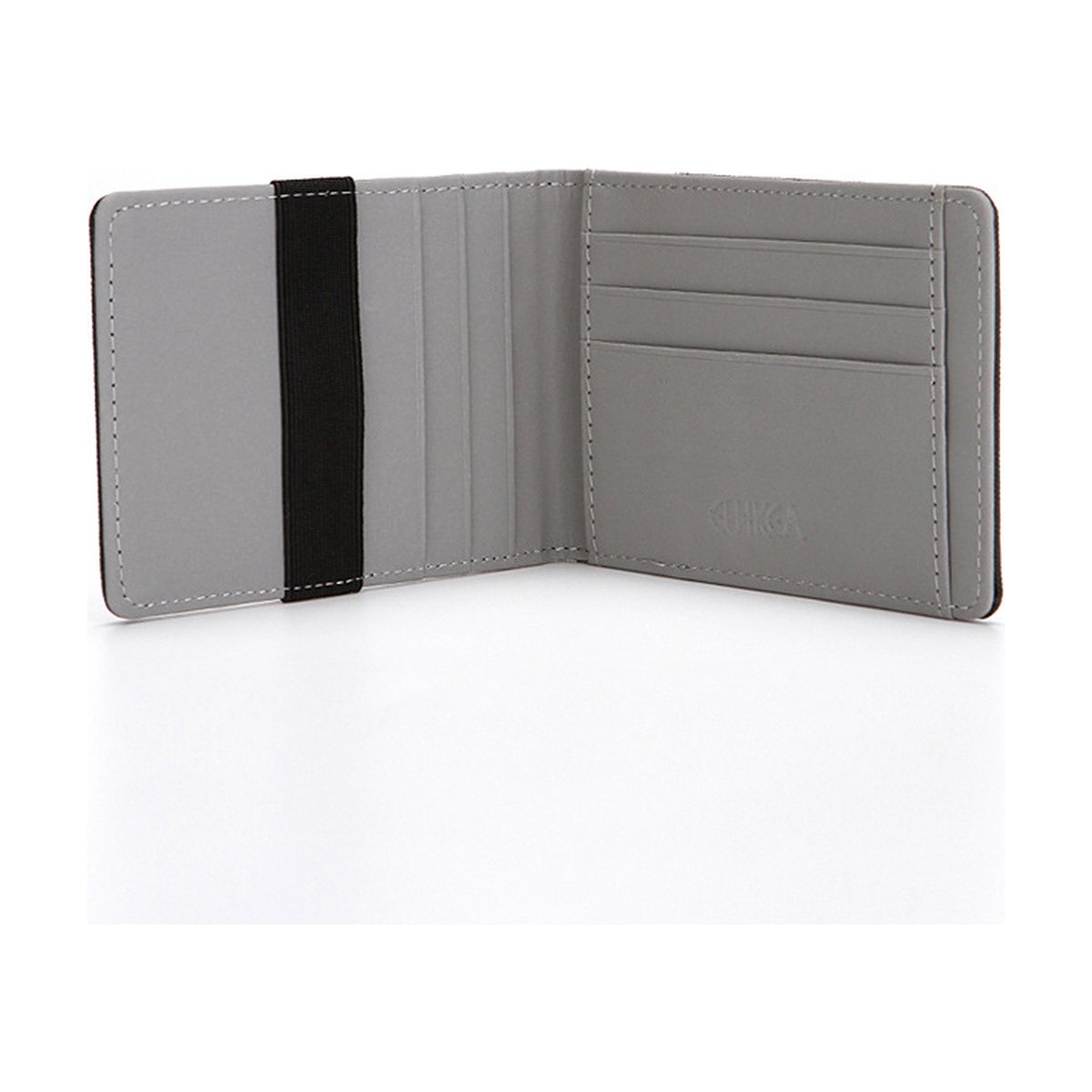 Cross Pattern PU Elastic Band Card Holder
