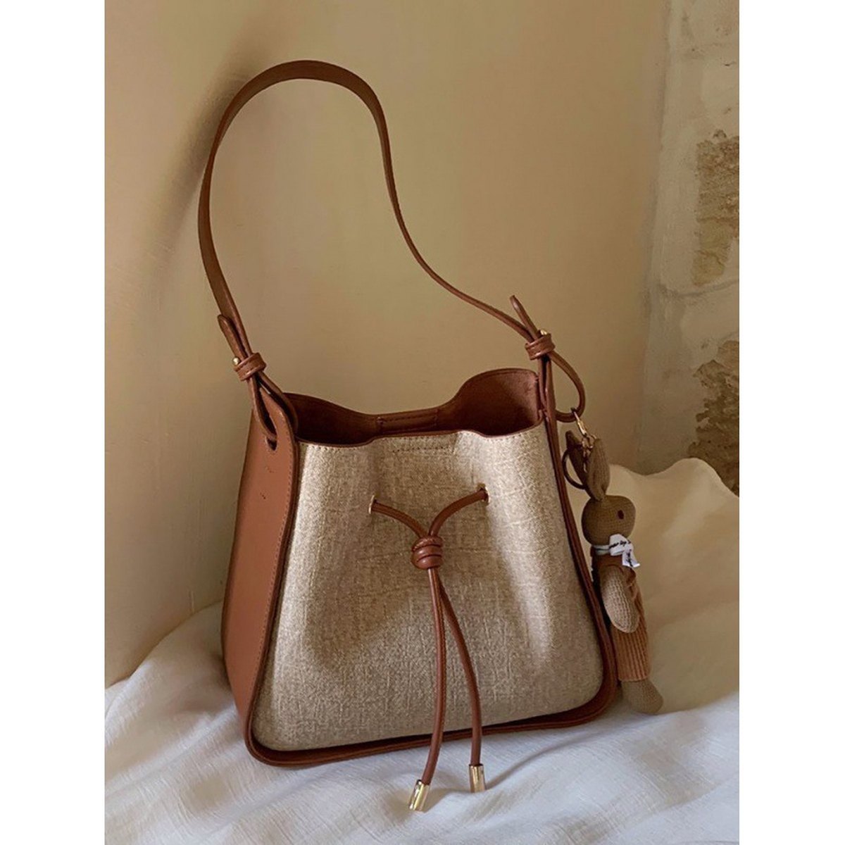 Crossbody Bucket Tote Bag