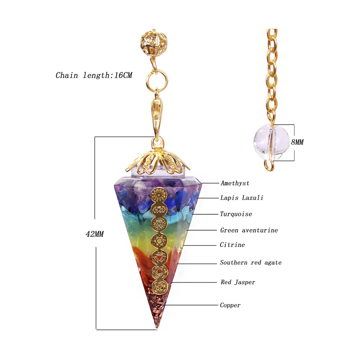 Crystal Necklace Natural Pendant