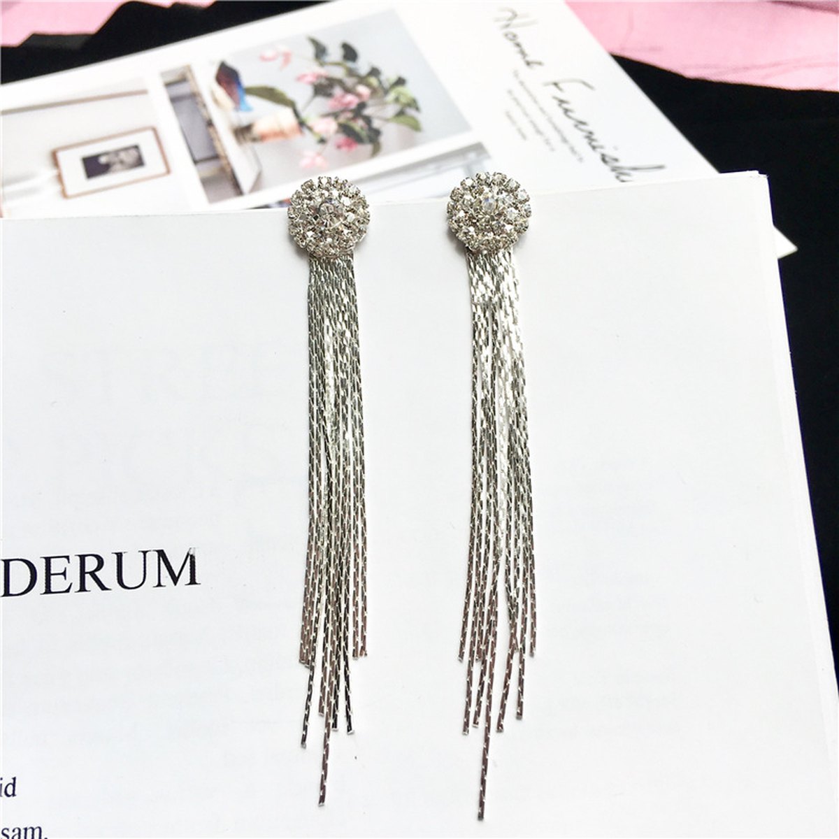 Crystal Tassel Earrings