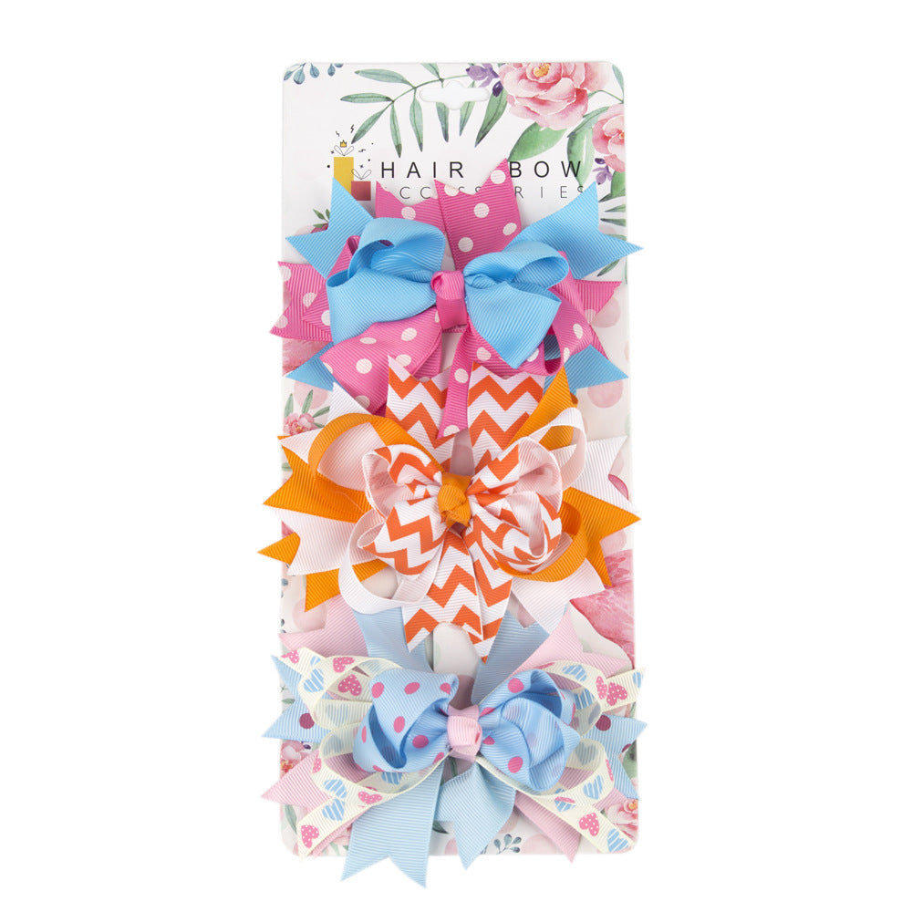 Three-piece Set Children's ' Multi-layer Bow Hair