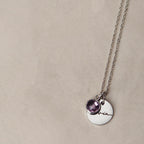 Personalised Birthstone Disc Necklace