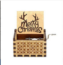 Hand-Crank Wooden Christmas Music Box