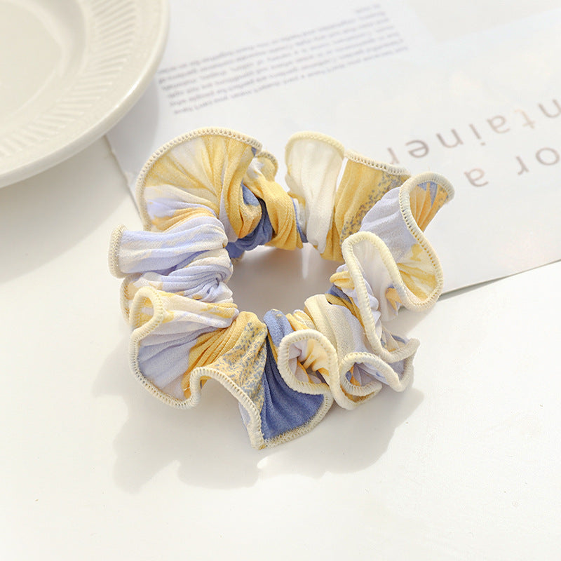 Pleated Color Tie Dye Large Intestine Ring