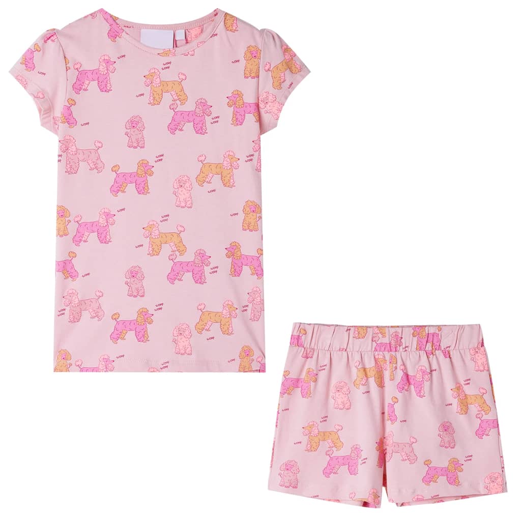 Girls' Poodle Print Short Pyjamas