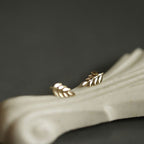 Dainty Leaf Stud Earrings Tiny Floral Minimalist