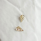 Dainty Leaf Stud Earrings Tiny Floral Minimalist