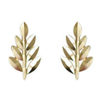 Dainty Leaf Stud Earrings Tiny Floral Minimalist