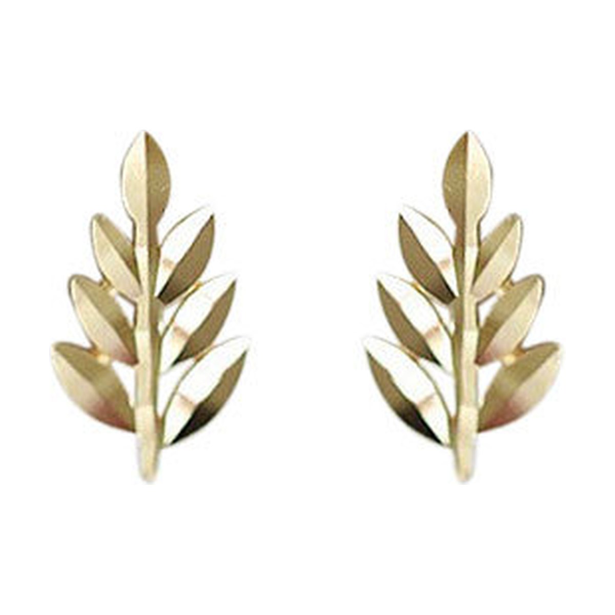 Dainty Leaf Stud Earrings Tiny Floral Minimalist
