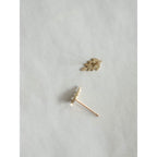 Dainty Leaf Stud Earrings Tiny Floral Minimalist