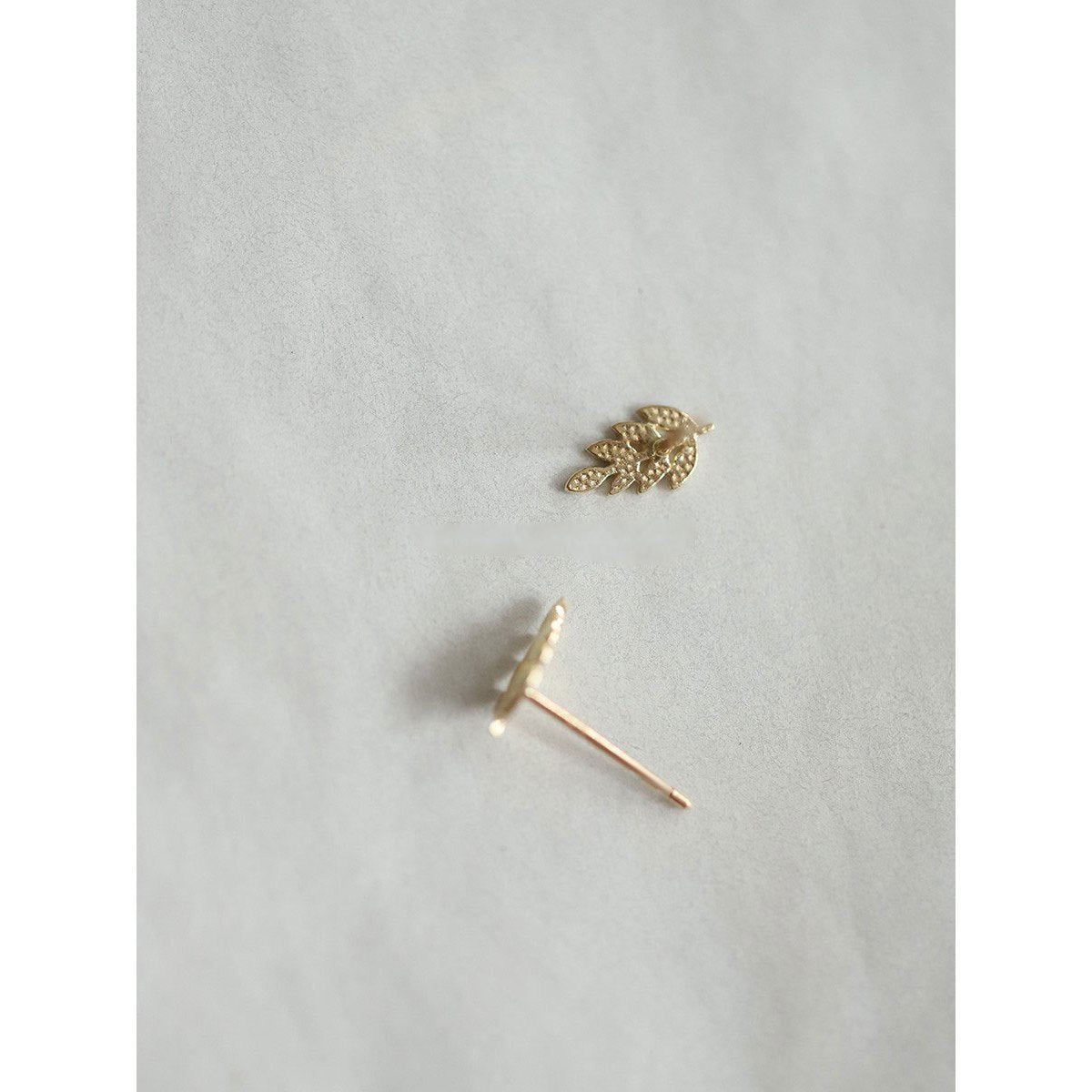 Dainty Leaf Stud Earrings Tiny Floral Minimalist