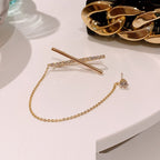 Design French Ear Cuff Tassel Earrings