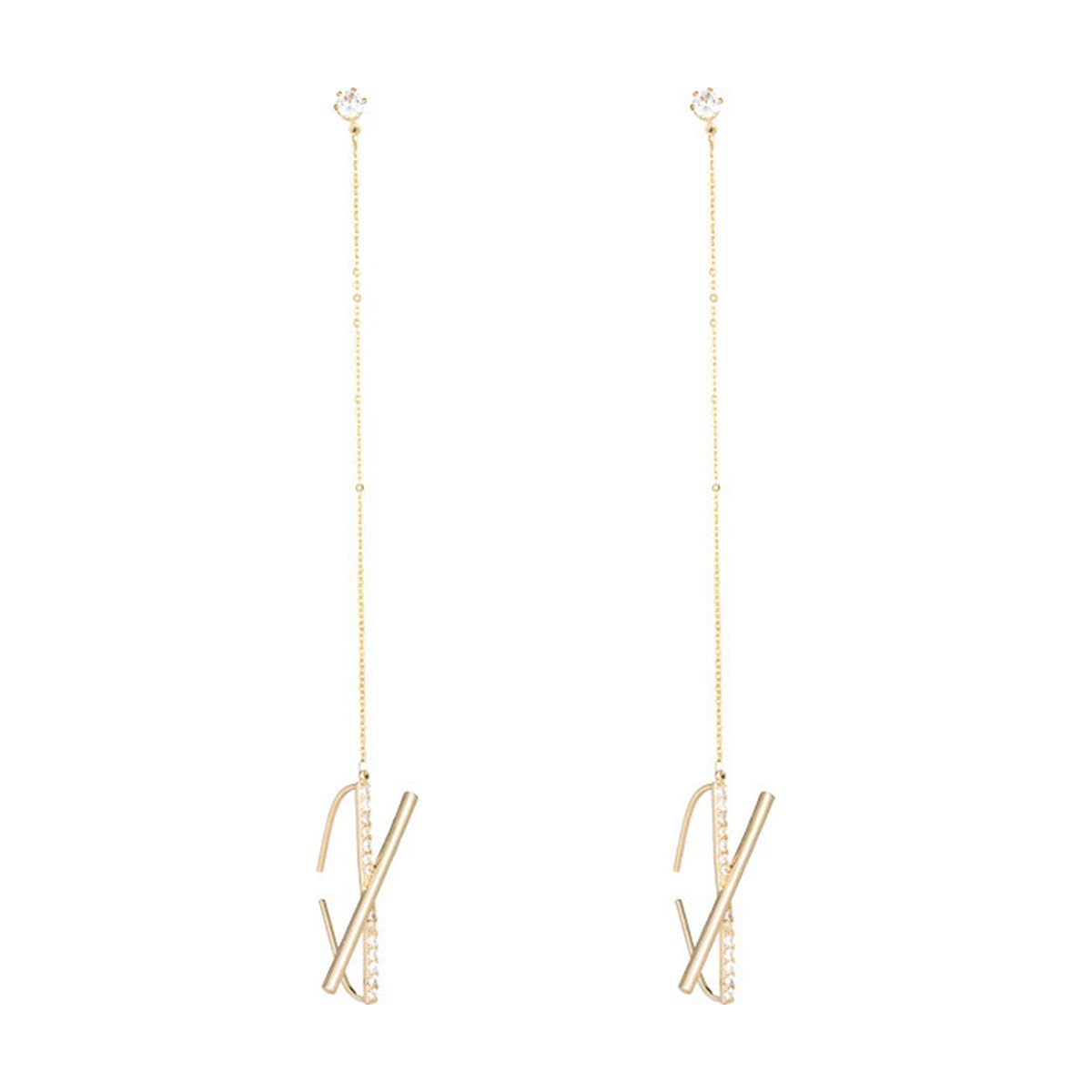 Design French Ear Cuff Tassel Earrings