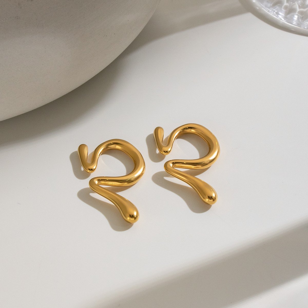 -design Stainless Steel Geometric Ear Cuff